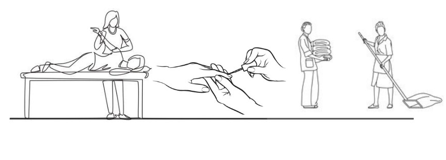 Cleaning, massage & spa illustration